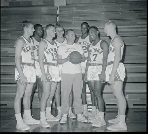 Knicks Teammates Posing in Formation