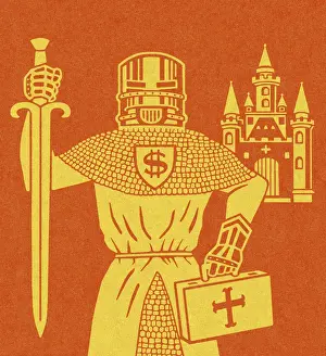 Dagger Prints: Knight in Front of Castle