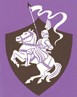Horseback Riding Collection: Knight on Rearing Horse