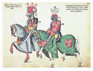 Lac0051 Prints: Knights Armed For Joust