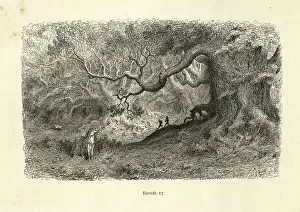 Knights fighting in a enchanted forest, Orlando Furioso