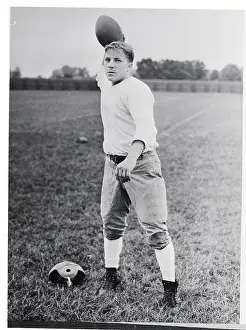 Indiana Prints: Knute Rockne in Football Throwing Position