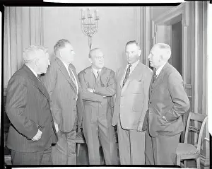 Howard Jones Prints: Knute Rockne Friends Standing and Having Conversation