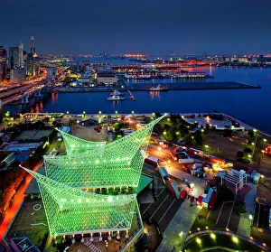 Kobe maritime museum at night