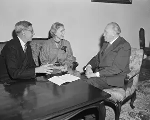 Conant Prints: Konrad Adenauer Chatting with Clare Boothe Luce