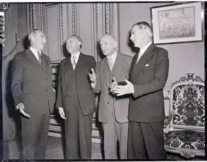 Konrad Adenauer Conversing with Colleagues