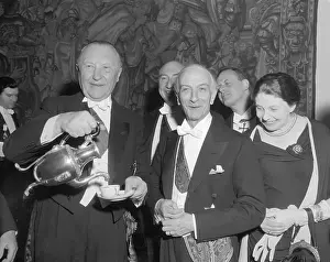 Bonn Prints: Konrad Adenauer with Gift from Antonio Segni