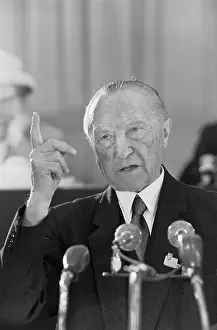 Chancellor Prints: Konrad Adenauer Giving a Speech