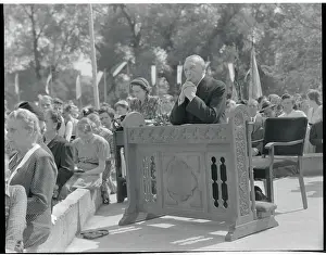 Konrad Adenauer Kneeling in Prayer