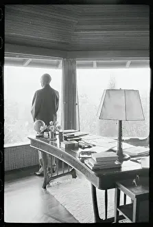 Konrad Adenauer Looking Out a Window
