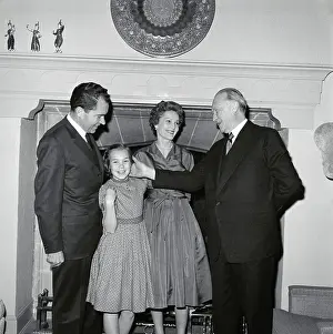 Konrad Adenauer Patting Julie Nixon's Cheek