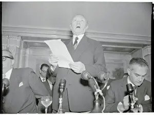 Ambition Prints: Konrad Adenauer Reading a Statement