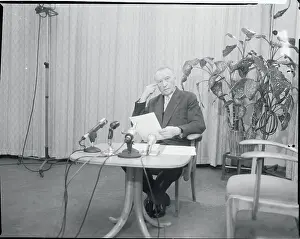Bonn Prints: Konrad Adenauer Recording a Speech