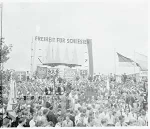 Cologne Prints: Konrad Adenauer Speaking at a Rally