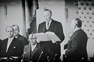 Konrad Adenauer Being Sworn into Office
