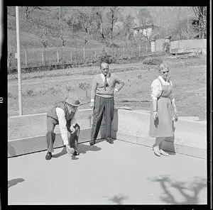 Konrad Adenauer Throwing a Boccia