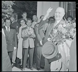 Konrad Adenauer Waving