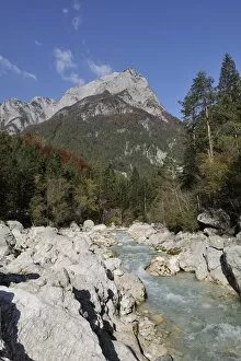 Koritnica River and Mt Jerebica, Slovenia, Europe