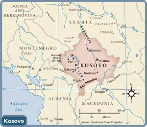 Kosovo country map