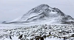 Images Dated 9th September 2011: Krafla volcanic area, snow-covered, Krafla, Northeastern Region, Iceland