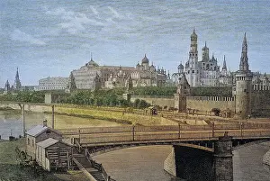 Restoration Prints: The Kremlin in Moscow, Russia, c