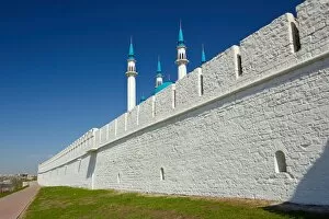 Images Dated 3rd May 2015: Kremlin wall and Qol Shari Mosque in Kazan Kremlin