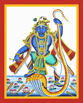 Album Prints: Krishna subdues his antagonist