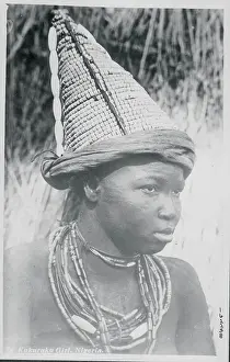 Artisanship Prints: Kukuruku Female Wearing Braided Comb Hairstyle
