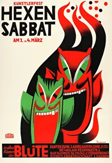 Masks Prints: Kunstlerfest Hexen Sabbat