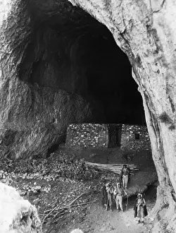 Iraq Prints: Kurdish Rebels at Entrance to Cave