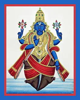 Album Prints: Kūrma, shown as half man, half tortoise