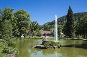 Kurpark spa park, Bad Liebenzell, Nordschwarzwald, Schwarzwald, Baden-Wurttemberg, Germany