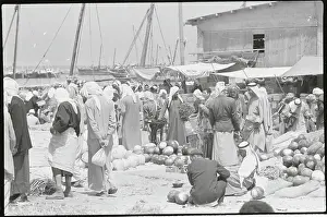 Kuwait Prints: Kuwaitis Shopping In Marketplace