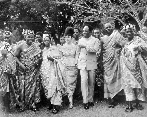 Accra Prints: Kwame Nkrumah, Wife and Chieftains Dance