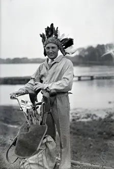 Professional Prints: Ky Laffoon Wearing Indian Headdress
