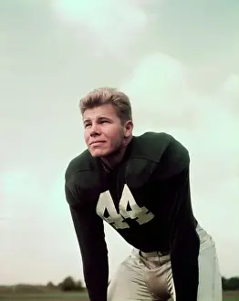 Kyle Rote Wearing Football Uniform