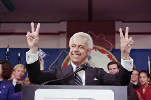 L. Douglas Wilcer Waving to Crowd