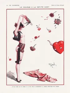 Colour Lithograph Prints: La course à la petite mort. La Vie Parisienne Magazine Cover