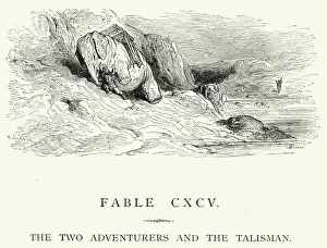Pachyderm Prints: La Fontaines Fables - Two Adventurers and the Talisman