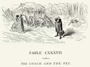 People Traveling Collection: La Fontaines Fables - Coach and the Fly