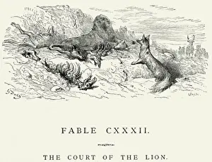 Big Cat Prints: La Fontaines Fables - Court of the Lion
