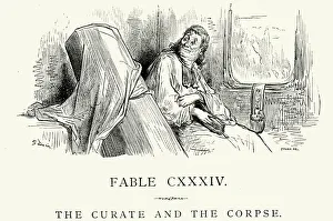 Clergy Gallery: La Fontaines Fables - Curate and the Corpse