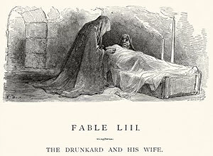Spooky Gallery: La Fontaines Fables - The Drunkard and his Wife
