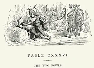 Brawl Prints: La Fontaines Fables - The Two Fowls