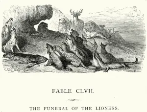 Big Cat Prints: La Fontaines Fables - Funeral of the Lioness