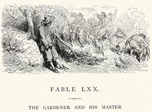 Formal Garden Collection: La Fontaines Fables - The Gardener and his Master