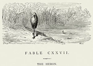 Standing Water Gallery: La Fontaines Fables - The Heron
