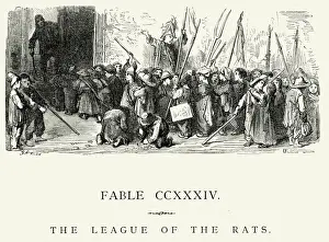 Little Boys Prints: La Fontaines Fables - League of the Rats