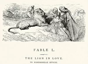 Images Dated 5th August 2014: La Fontaines Fables - The Lion in Love