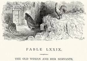 Images Dated 23rd September 2014: La Fontaines Fables - The Old Woman and her Servants